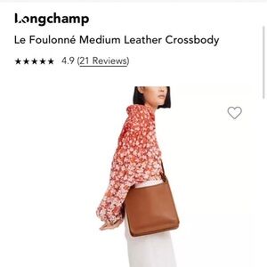 Long Chamo Le Foulonné Camel Messenger Bag